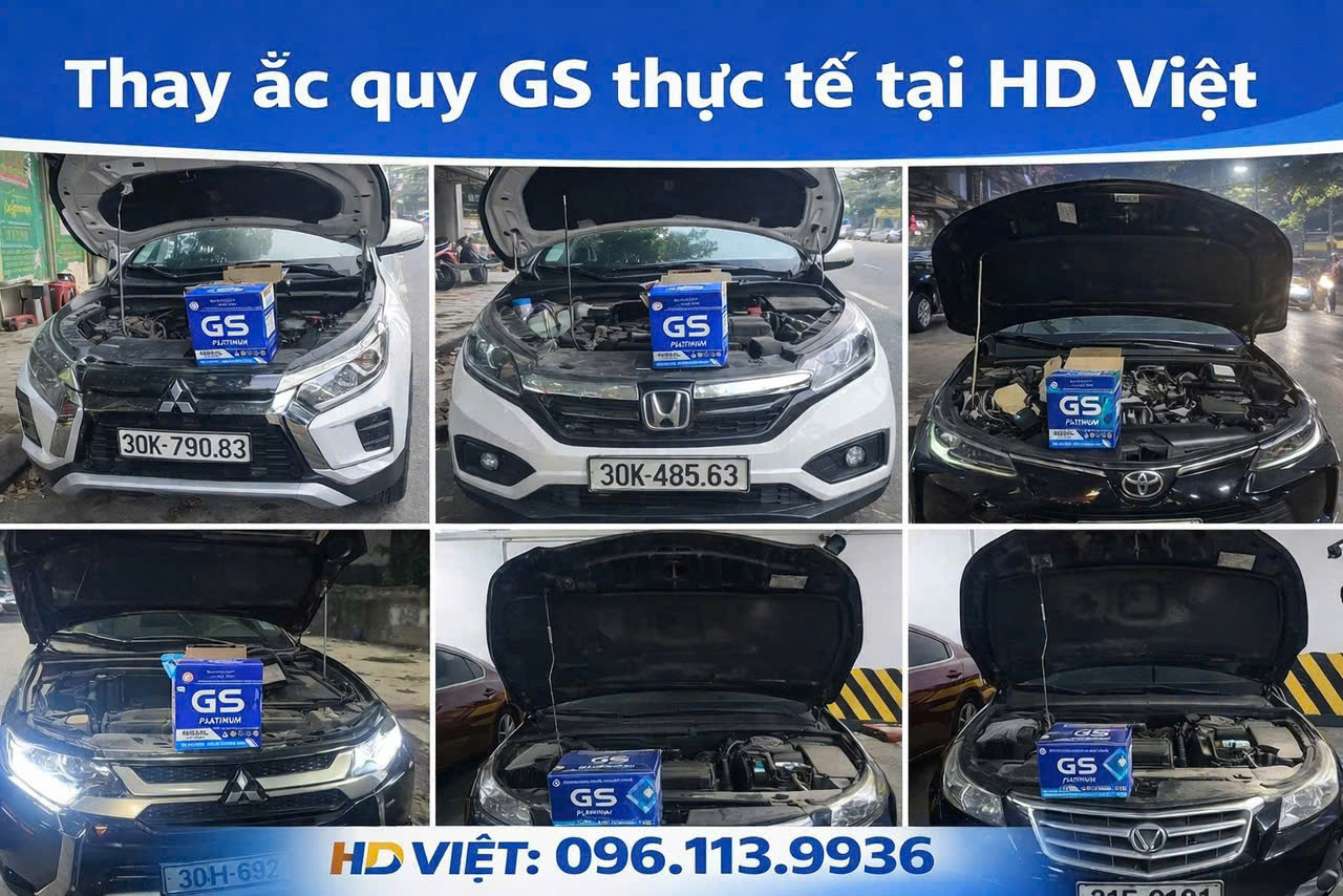 Thay ắc quy GS thực tế tại Hà Nội của chúng tôi