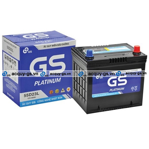 BÌNH ẮC QUY GS MF 55D23L (12V-60AH)